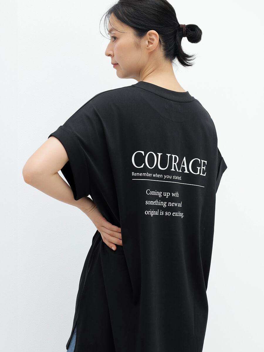 バックロゴロングTシャツ